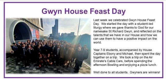 Gwyn house feast day