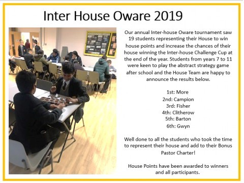 Inter house oware