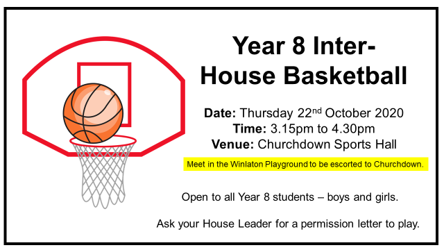 Year 8 Inter House Basketball