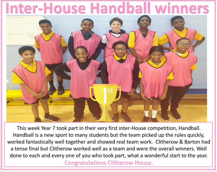 Inter House Handball Clitherow