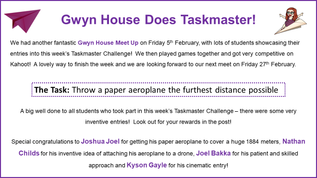 Gwyn House Task Master