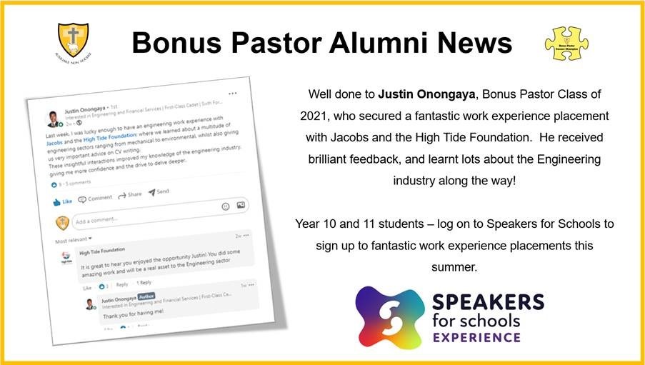 Alumni News   Justin Onongaya