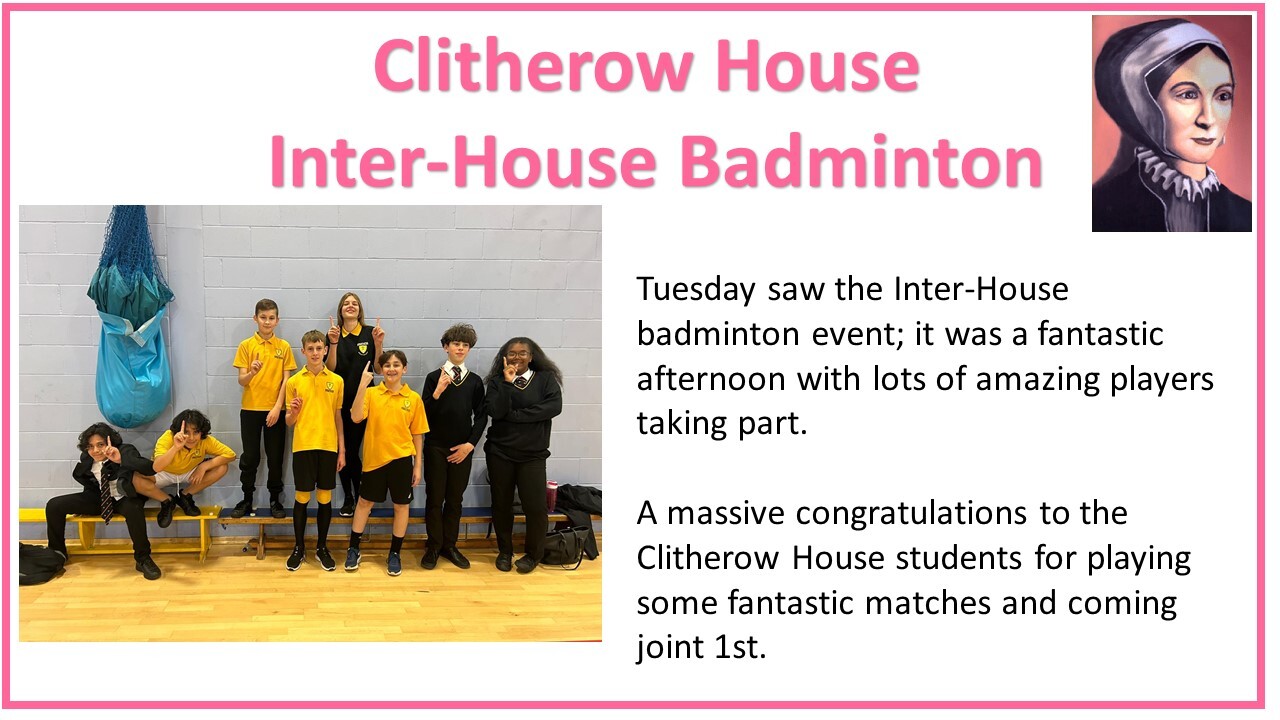 Clitherow inter house
