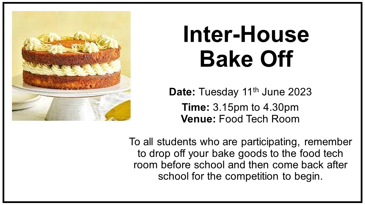 Inter house bake off