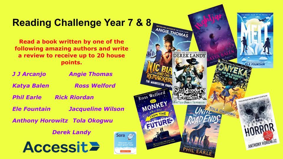 Reading challenge year 7 8