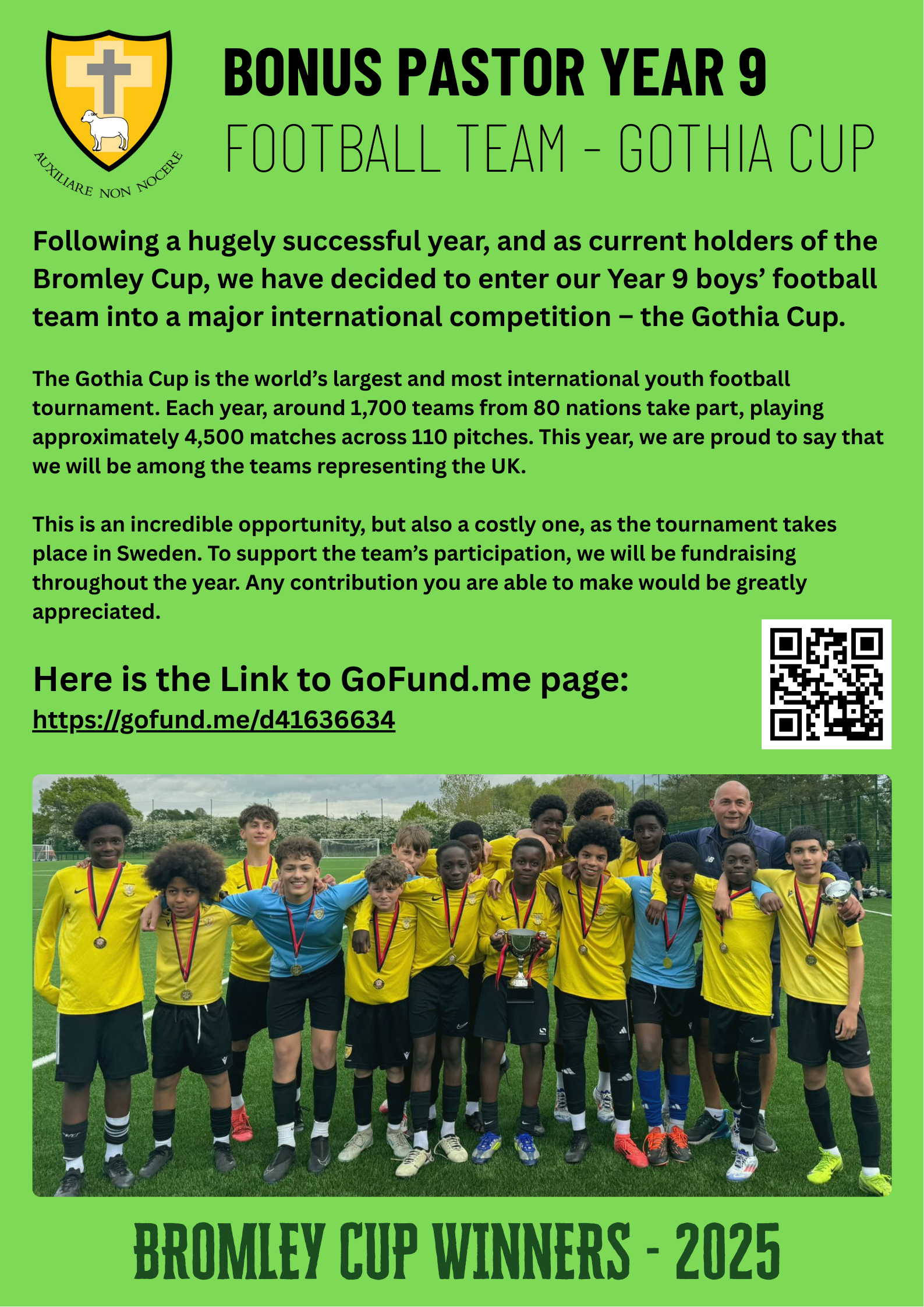 Bromley Cup Go Fund.Me