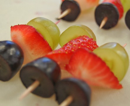 Fruit kebabs